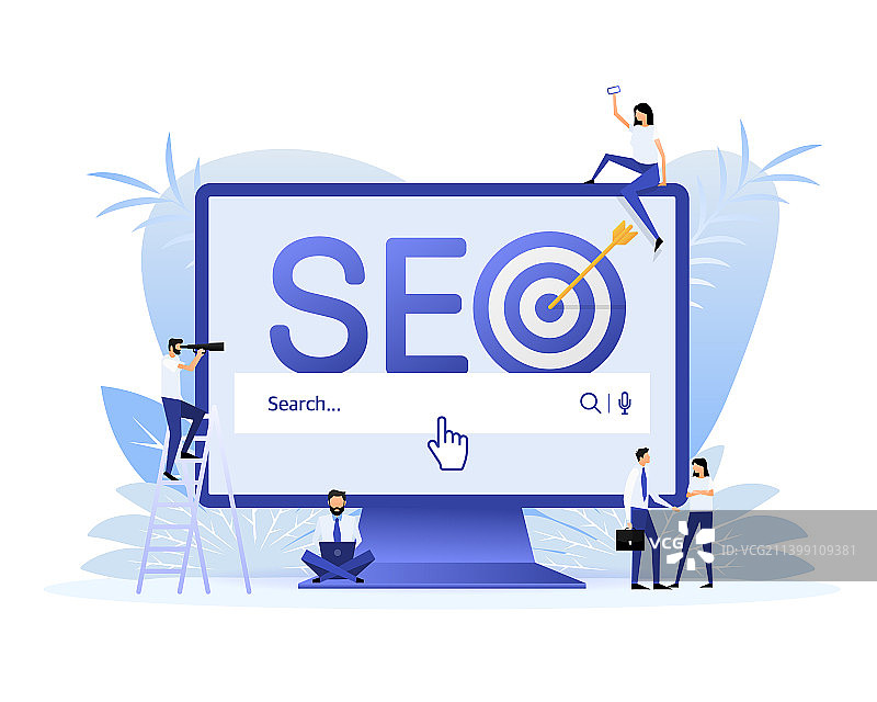 扁平风格社交媒体营销图片素材