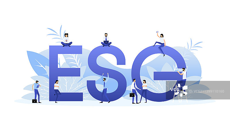 绿色ESG金融2.5D商业图片素材