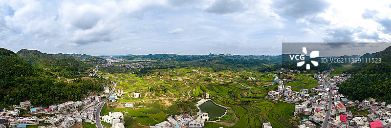 安顺市铜鼓荡陇噶村全景图片素材