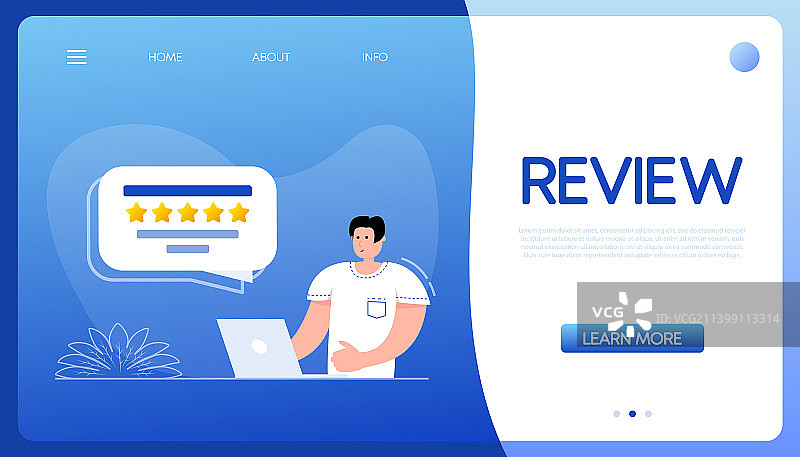 用于横幅设计的消费者评价图标图片素材