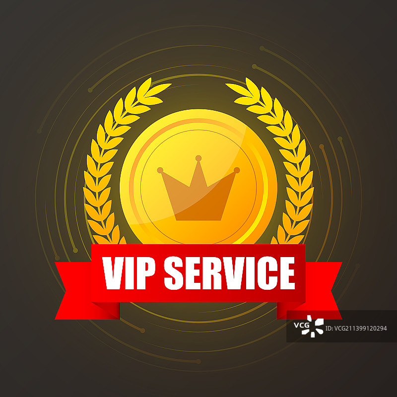 金色专属VIP标签图片素材