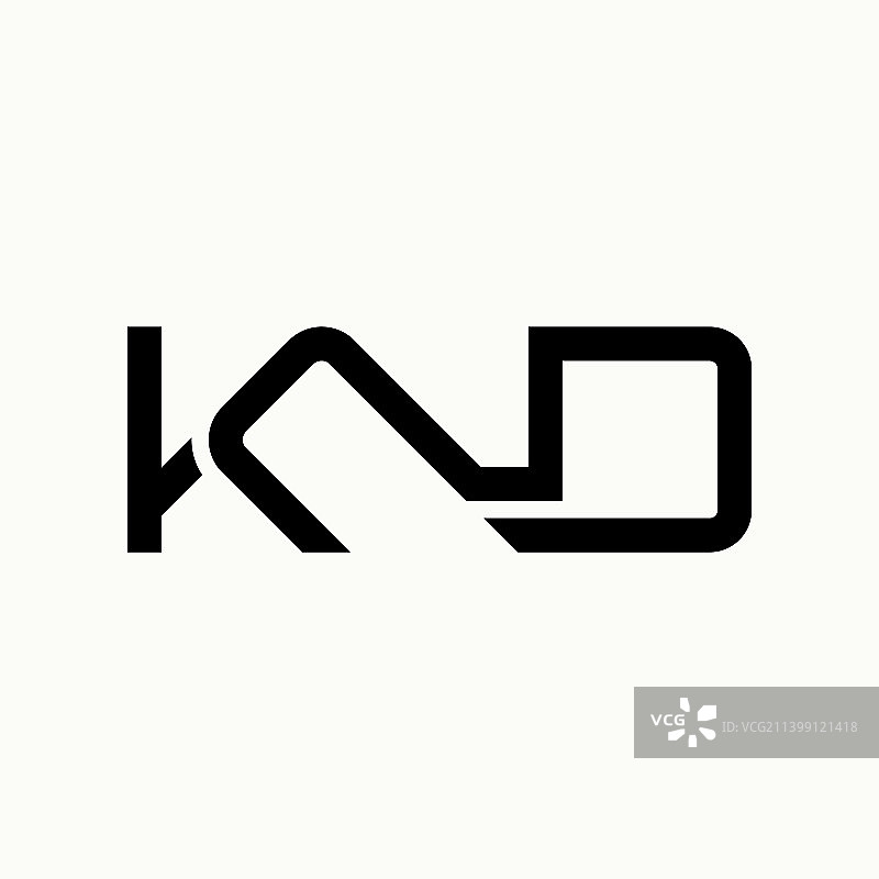 独特的k2d字体字母或文字切割连接线图片素材