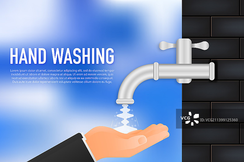 消毒期间的安全洗手图片素材