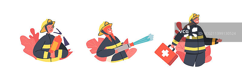 消防员儿童头像合集图片素材