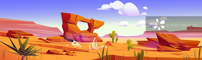亚利桑那州沙漠景观狂野西部背景图片素材