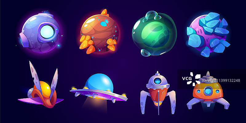 外星飞船（科幻飞碟游戏图标）图片素材