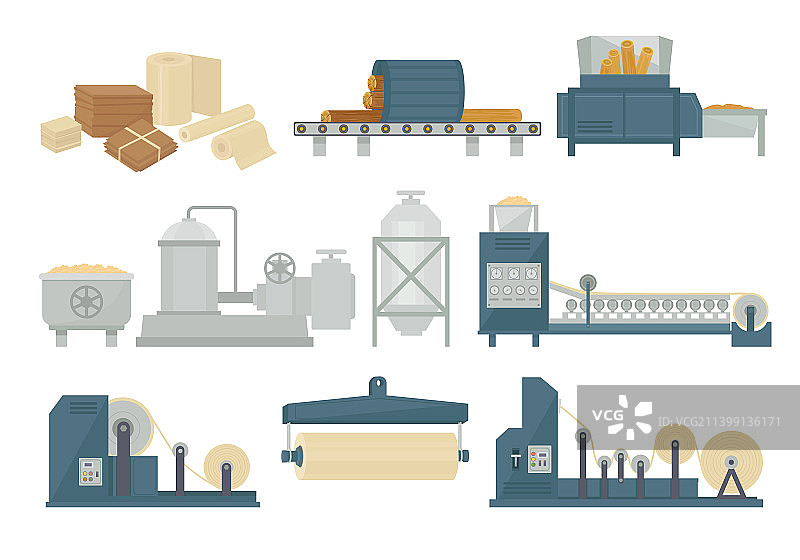 纸张生产纸板和造纸图片素材