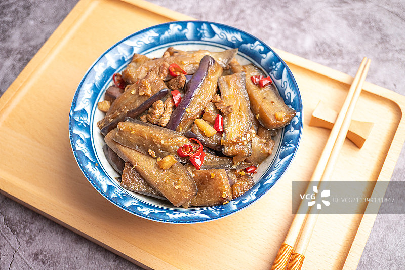 红烧茄子家常菜品图片素材