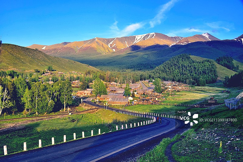 白哈巴村风景图片素材
