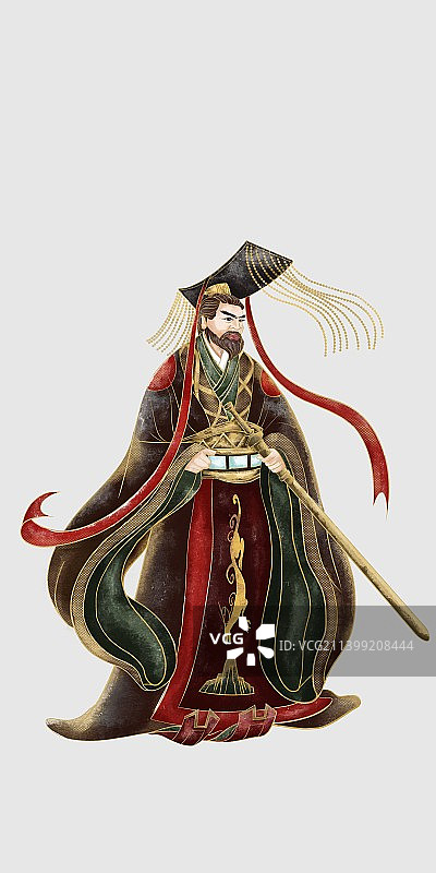 汉武帝刘彻图片素材