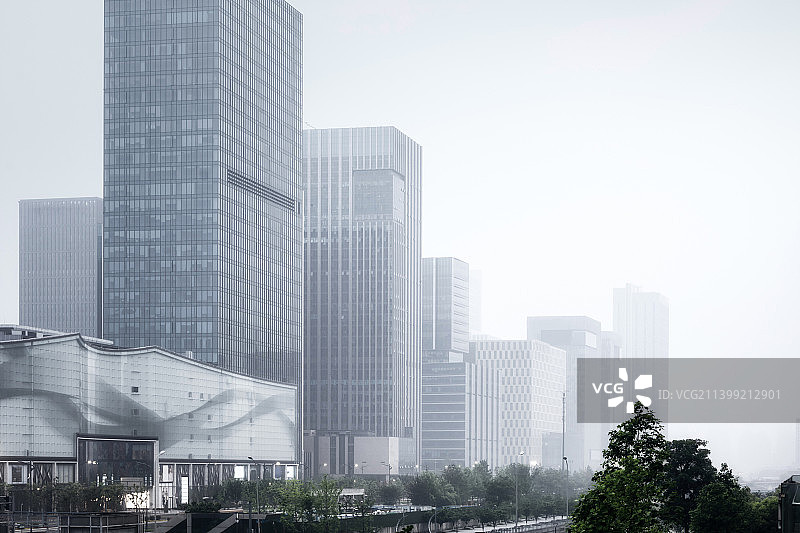 宁波市东部新城城市风光图片素材