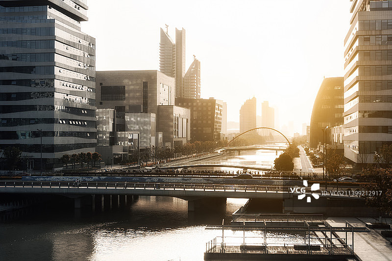 宁波市东部新城城市风光图片素材