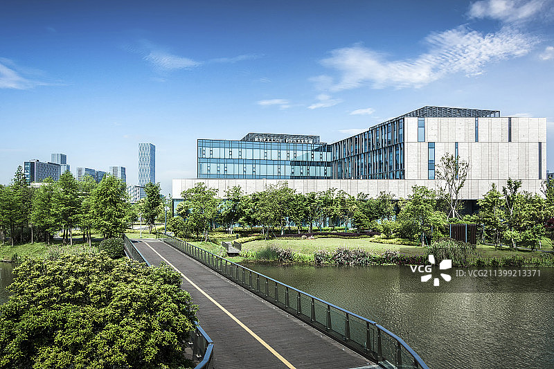 宁波市东部新城现代建筑风光图片素材