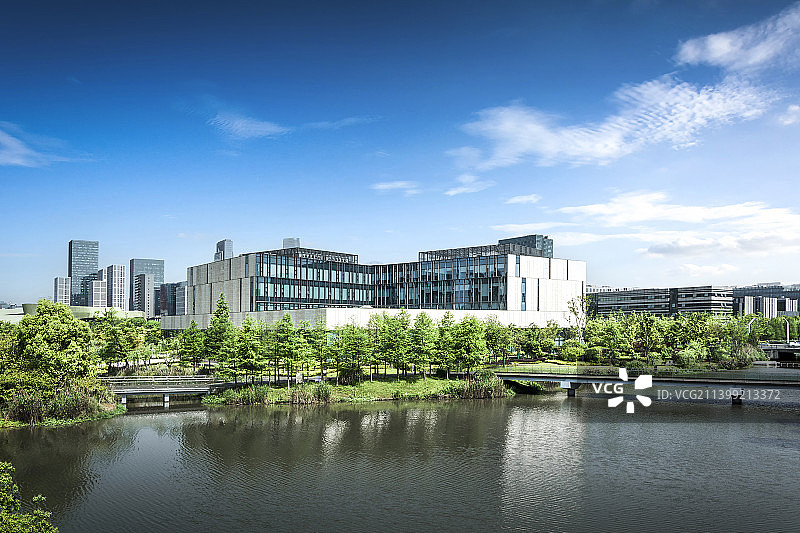 宁波市东部新城现代建筑风光图片素材