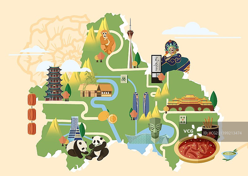 成都地图图片素材