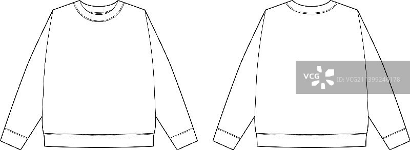 儿童技术草图运动衫童装图片素材