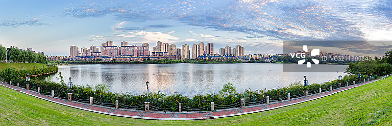 泉山湖全景照片图片素材