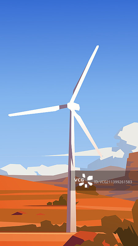 风力涡轮机图片素材