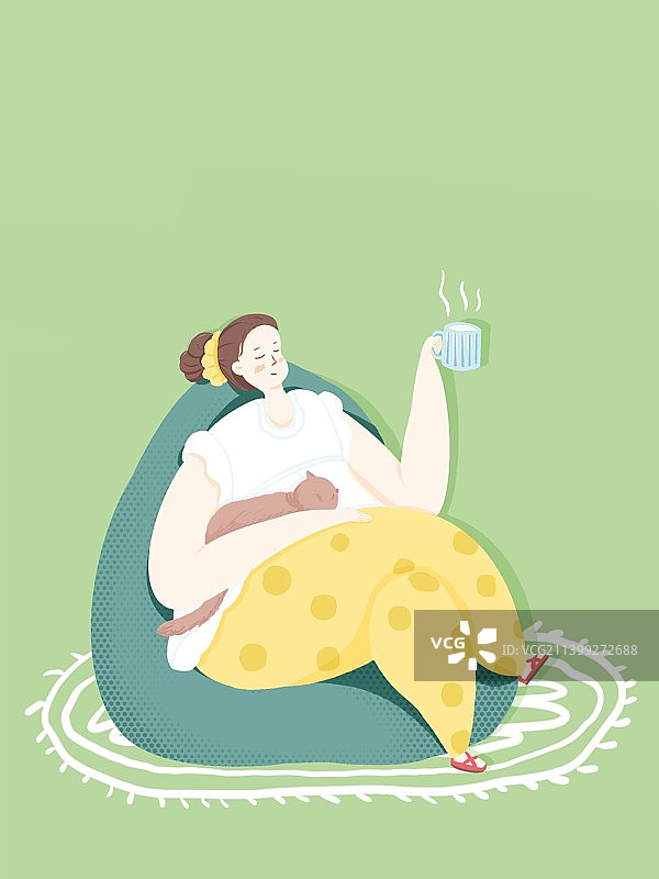 一个漂亮女人的下午茶图片素材