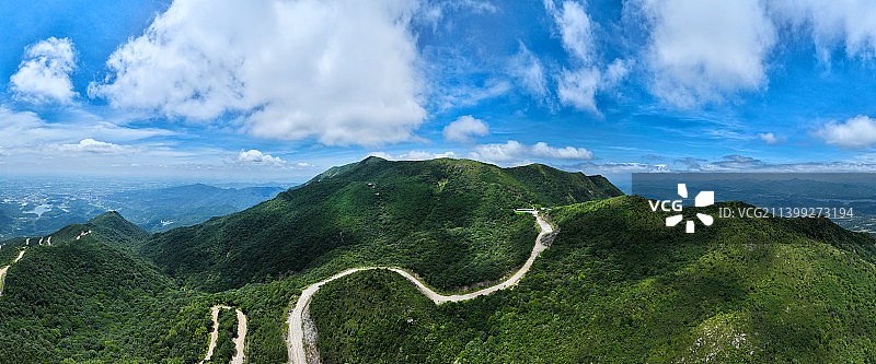 广东省惠州市博罗县罗浮山风景名胜区飞云顶分水坳骆驼峰航拍图片素材