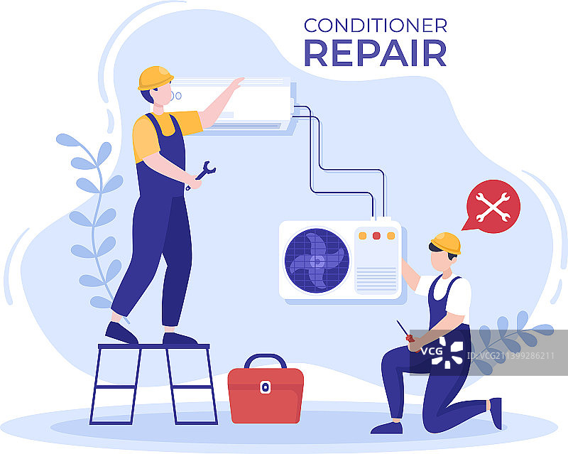 空调维修或安装图片素材