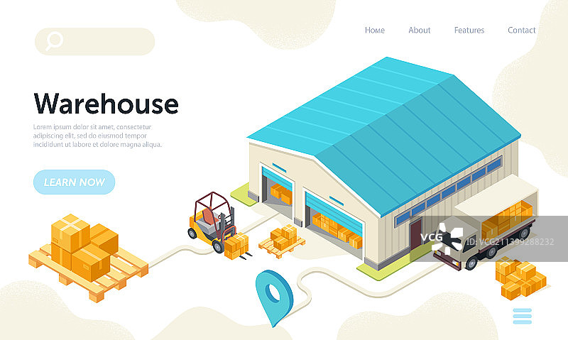 仓库物流概念图片素材