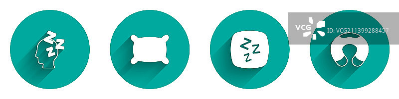 关于梦想、枕头、困倦和旅行颈枕图片素材