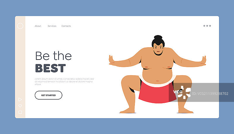 相扑运动着陆页模板图片素材