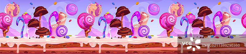 卡通游戏平台糖果星球背景图片素材