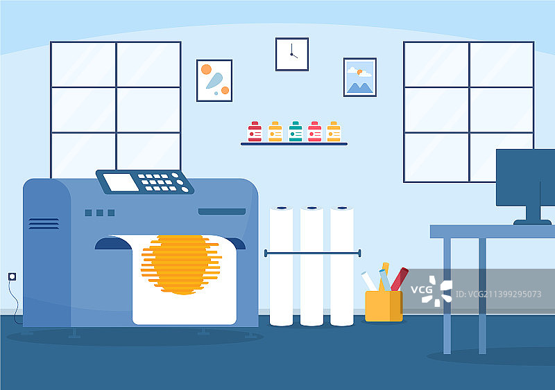 印刷厂生产流程图片素材