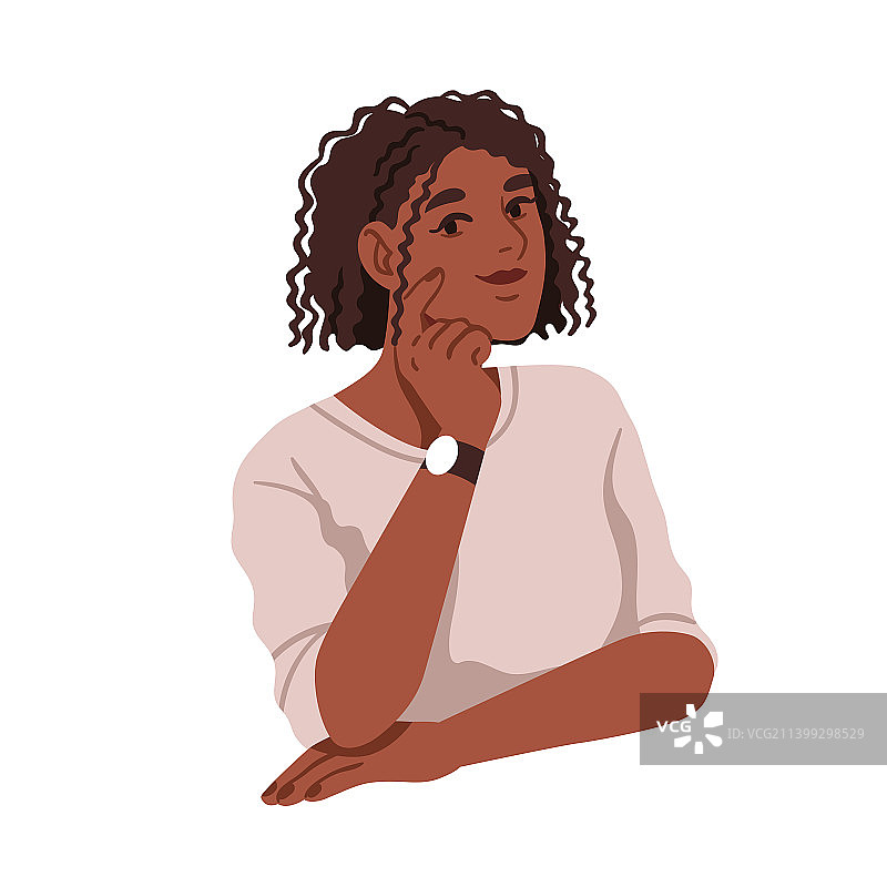 非裔女性的爆炸头短发肖像图片素材