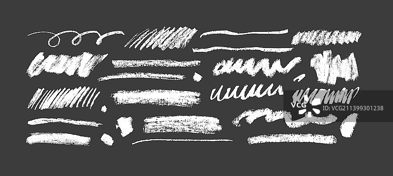 粉笔铅笔线条和涂鸦宽笔画图片素材