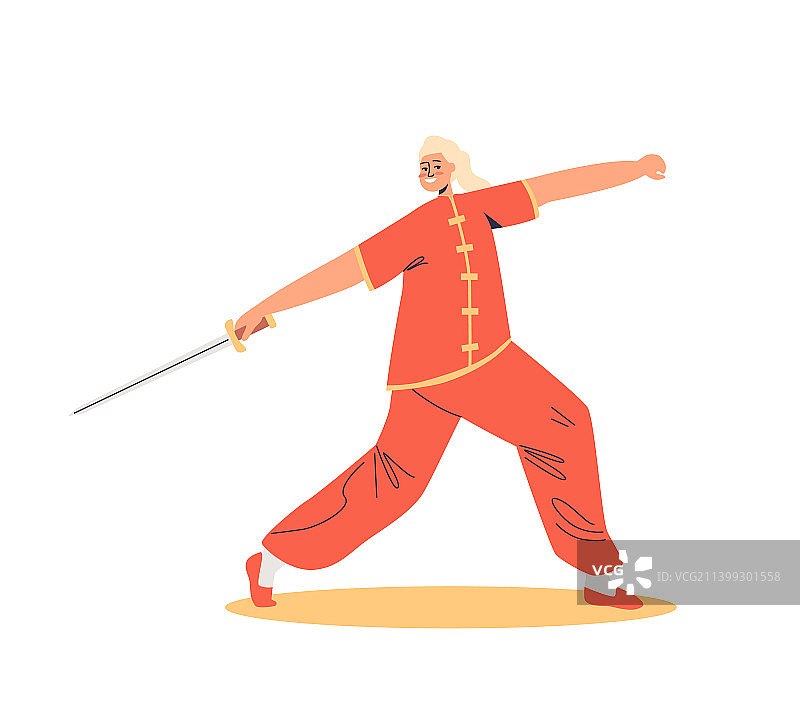 参加比赛的功夫服装女人图片素材