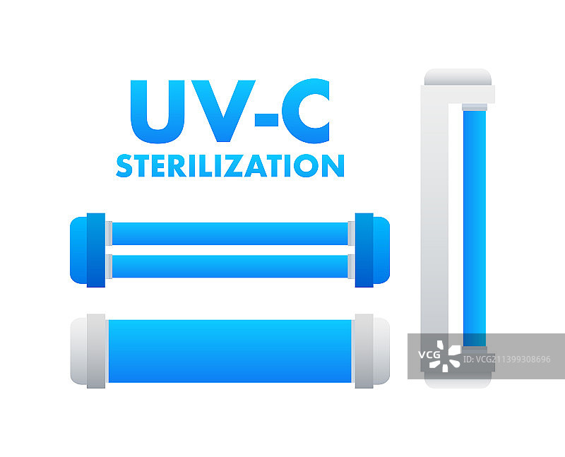 带紫外线的UVC消毒设备灯图片素材