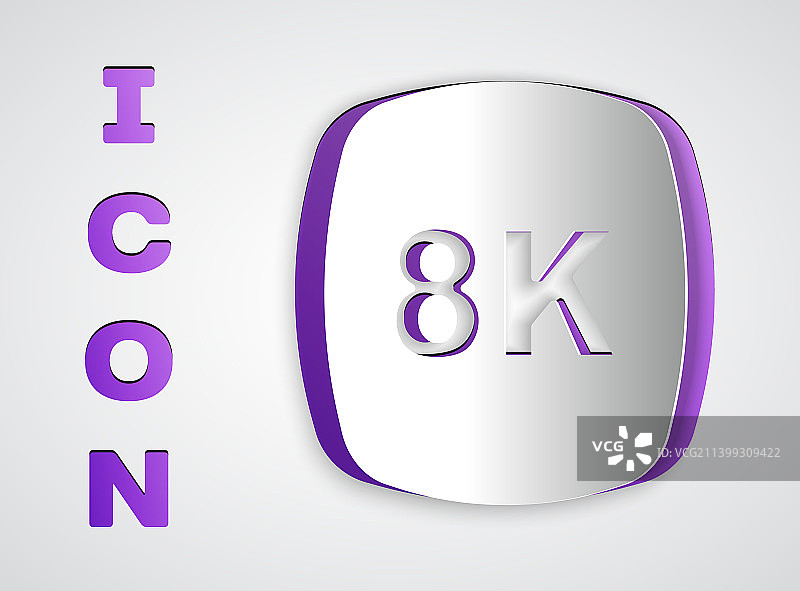 8K超高清图标剪纸风格图片素材