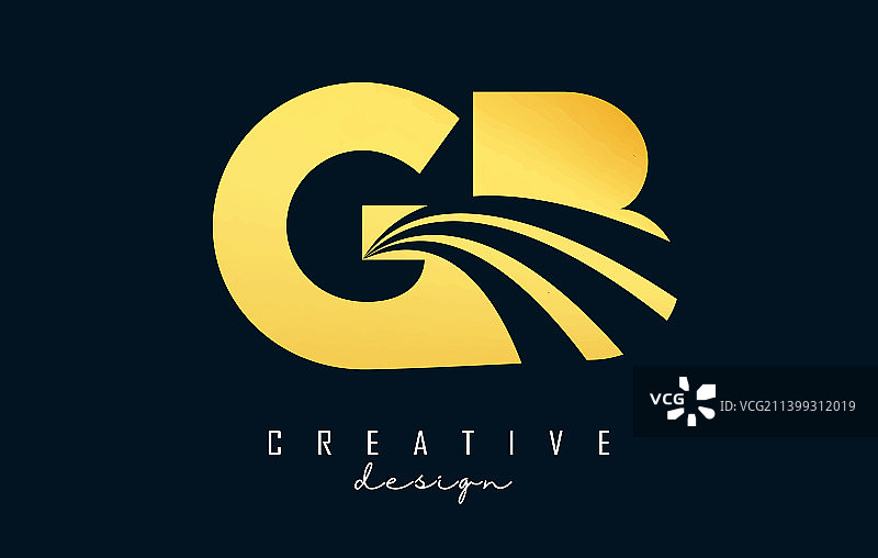 创意蓝色字母GB标志图片素材