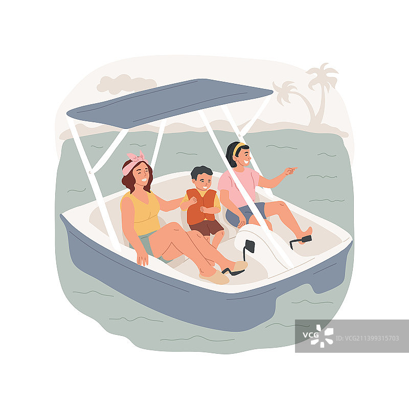 脚踏船隔离卡通图片素材