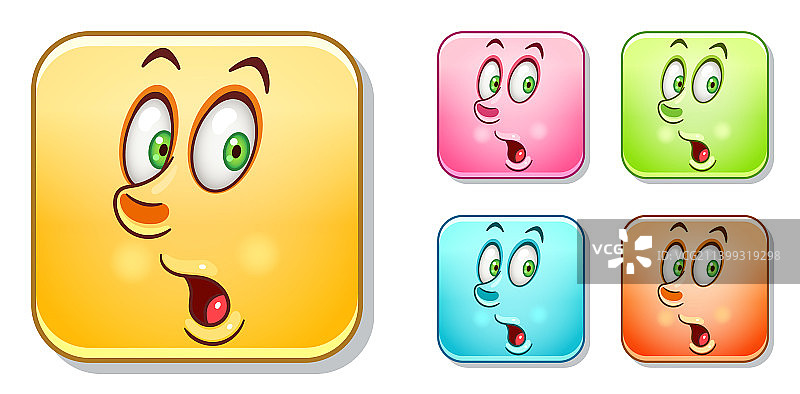 惊讶的表情符号合集图片素材