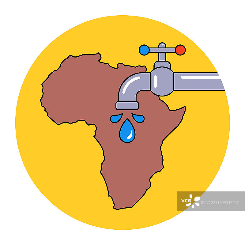 非洲清洁饮用水匮乏图片素材