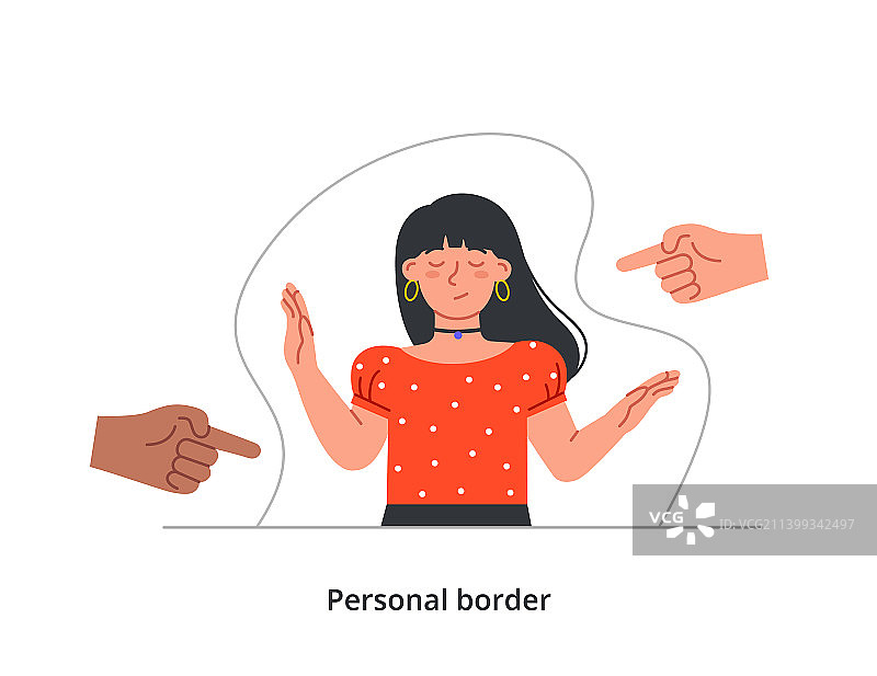 保护个人界限的人图片素材