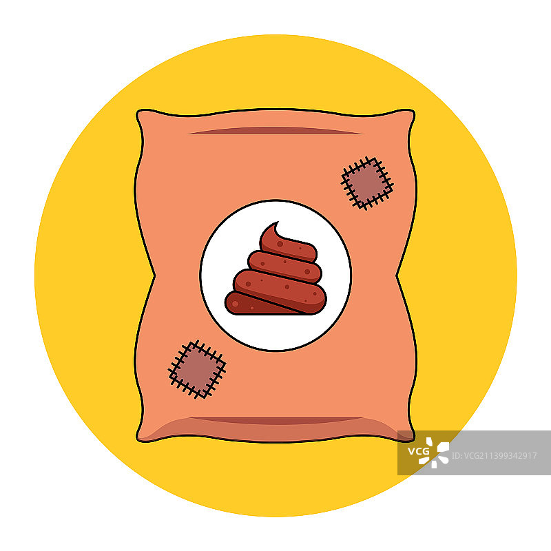 农用粪袋施肥图片素材