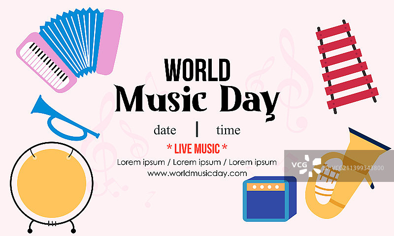 世界音乐日乐器主题图片素材