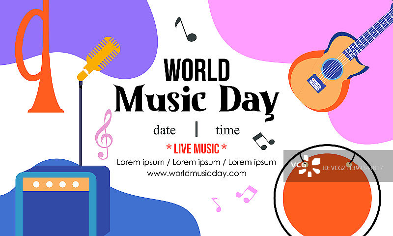 世界音乐日乐器主题图片素材