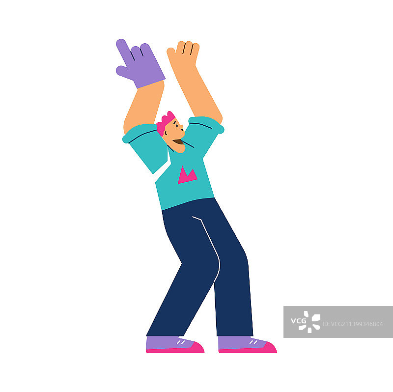 支持球队的足球或电竞男粉丝图片素材