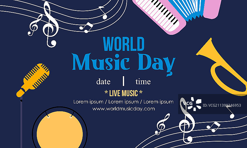 世界音乐日乐器主题图片素材