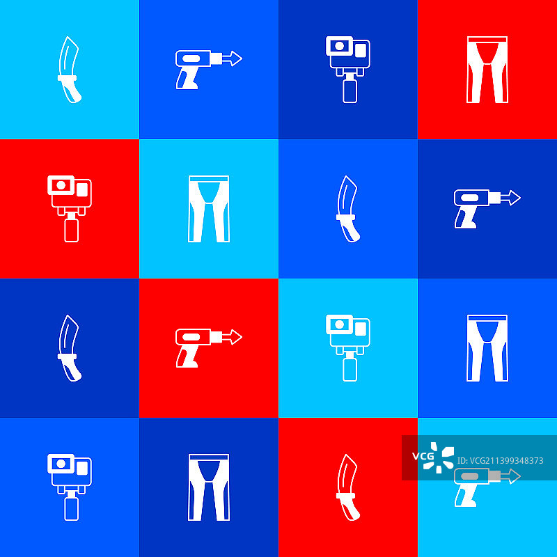 潜水刀、鱼叉套装图片素材