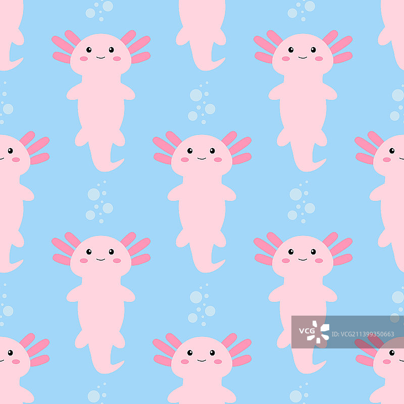 可爱的卡通六角恐龙无缝图案图片素材