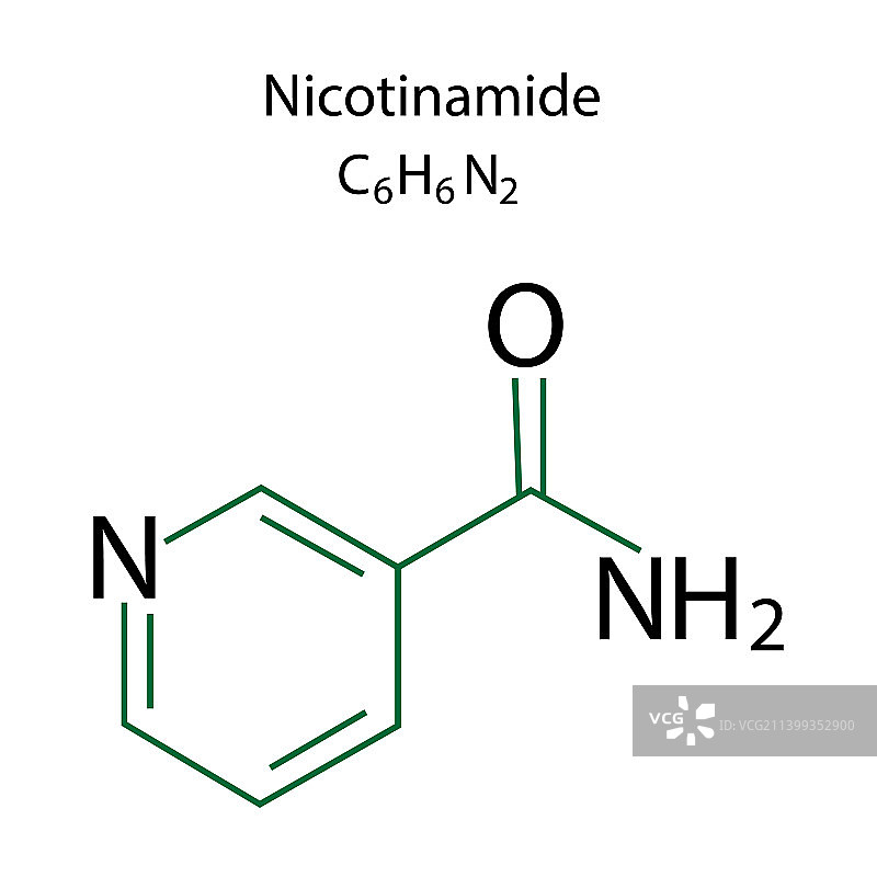 烟酰胺分子式线条图图片素材