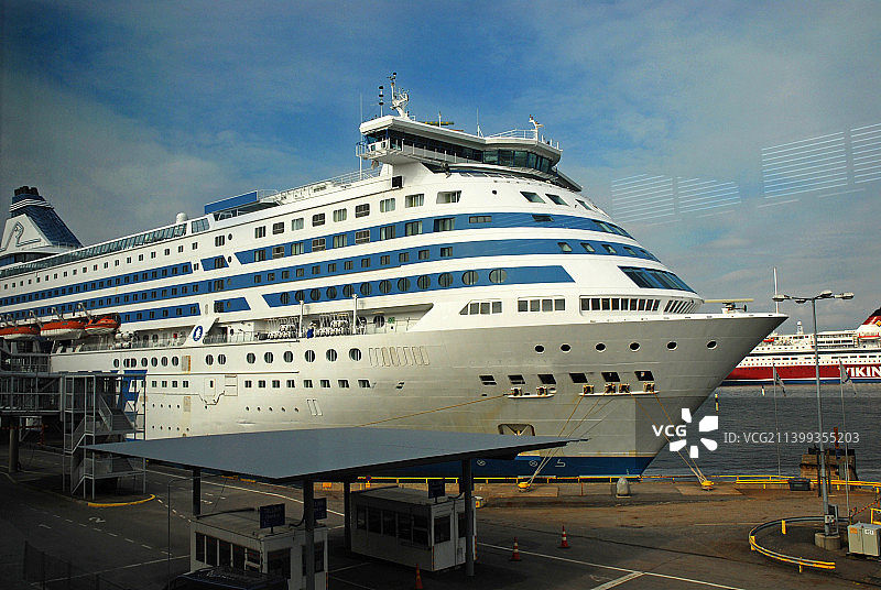 芬兰，波罗的海的邮轮。图片素材