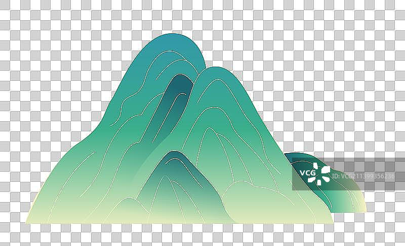 国风山石插画图片素材